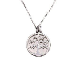 925 Silver Sterling Soul Sister Tree of Life Link Chain Necklace 18 to 20 Inch